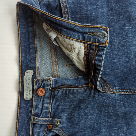 Levi's Perfectly Slimming 512 Studded Straight Jeans 8M Blue - Picture 13 of 16